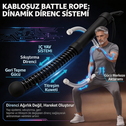 KensaWaves Premium Kablosuz Battle Ropes